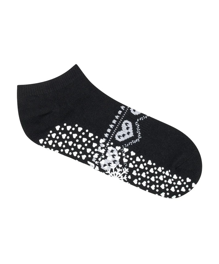 [MoveActive] Low Rise Ankle Grip Socks - Alpine Heart Midnight