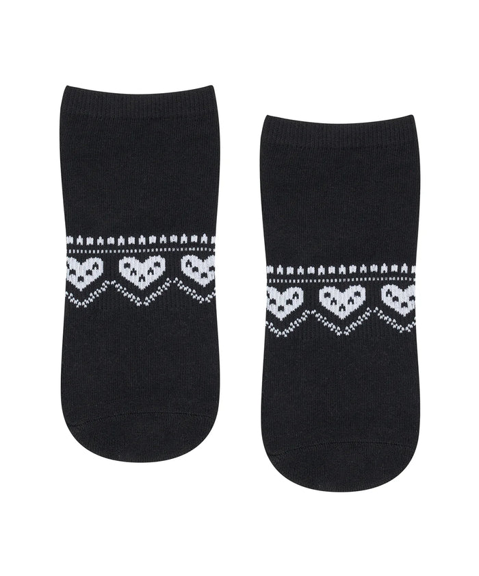 [MoveActive] Low Rise Ankle Grip Socks - Alpine Heart Midnight
