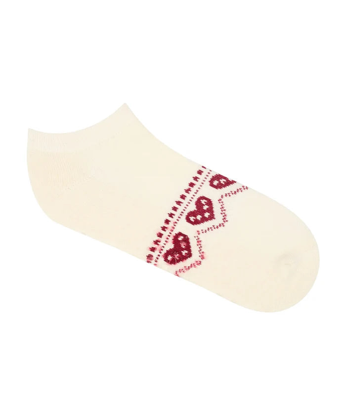 [MoveActive] Low Rise Ankle Grip Socks - Alpine Heart Oat