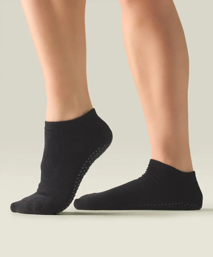 [MoveActive] Low Rise Ankle Grip Socks - Classic Black