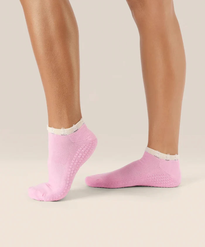 [MoveActive] Low Rise Ankle Grip Socks - Cool Pink