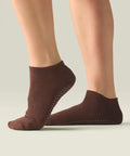 [MoveActive] Low Rise Ankle Grip Socks - Espresso