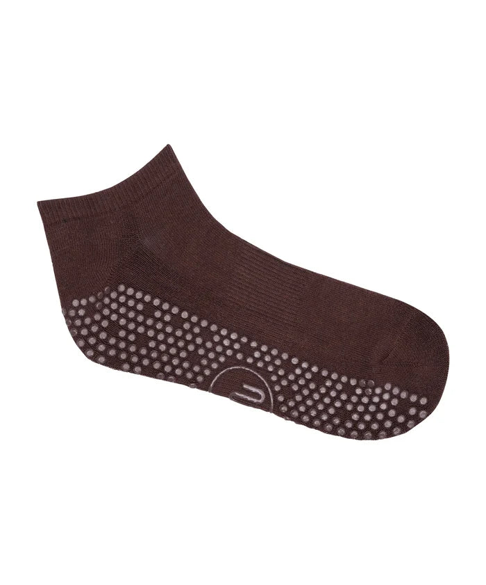 [MoveActive] Low Rise Ankle Grip Socks - Espresso