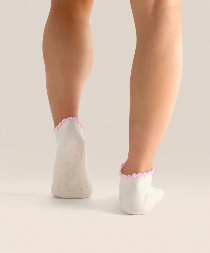[MoveActive] Low Rise Ankle Grip Socks - Fondant Spots