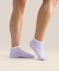 [MoveActive] Low Rise Ankle Grip Socks - Lavender Spots