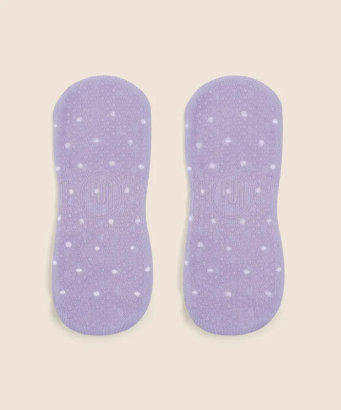 [MoveActive] Low Rise Ankle Grip Socks - Lavender Spots