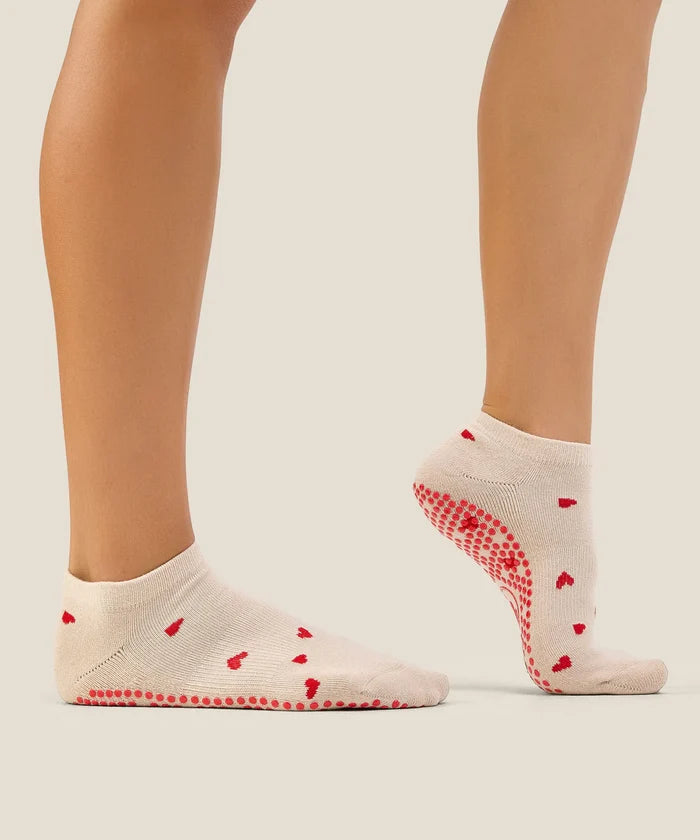 [MoveActive] Low Rise Ankle Grip Socks - Love Me