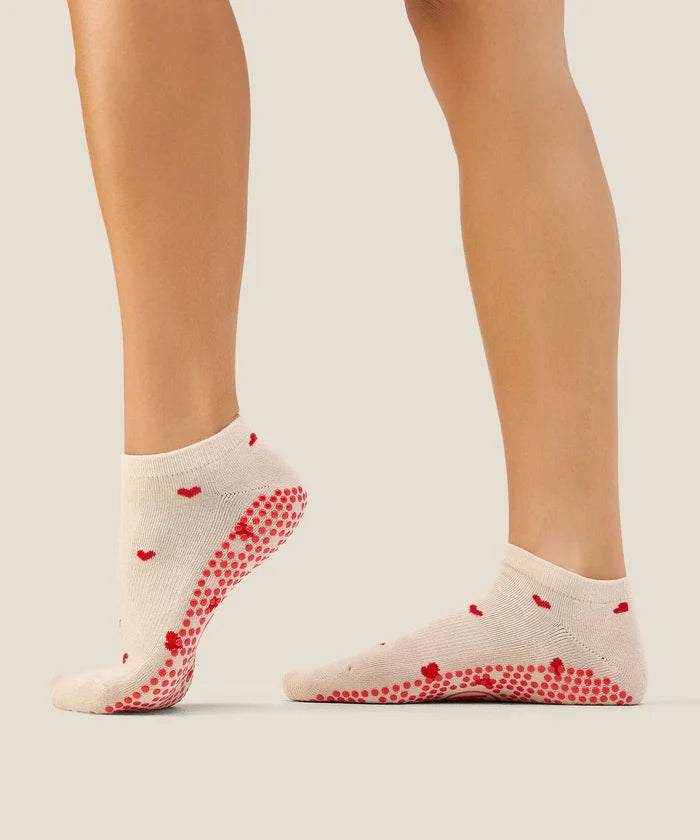 [MoveActive] Low Rise Ankle Grip Socks - Love Me
