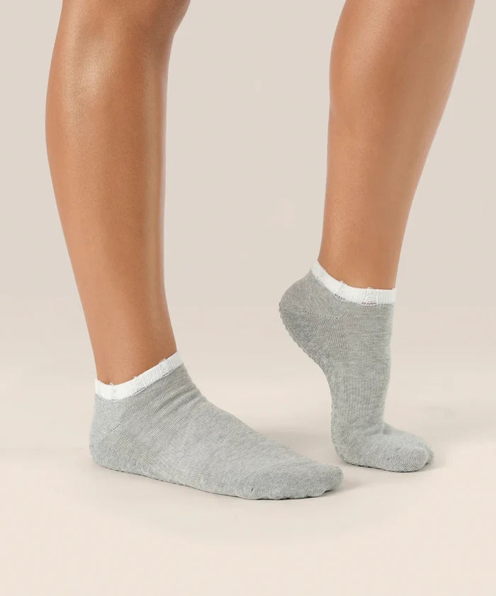 [MoveActive] Low Rise Ankle Grip Socks - Marle Grey
