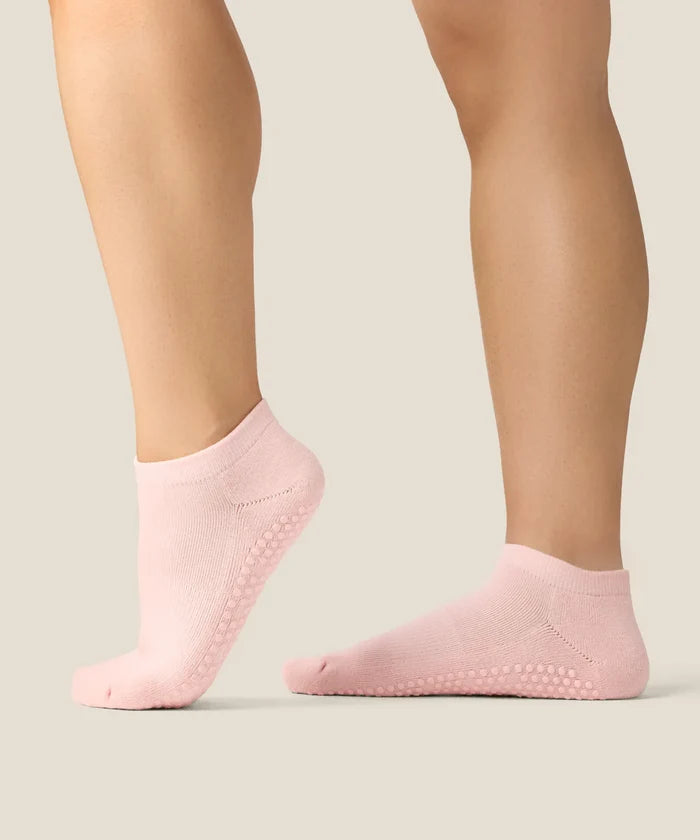 [MoveActive] Low Rise Ankle Grip Socks - Sweet Pink