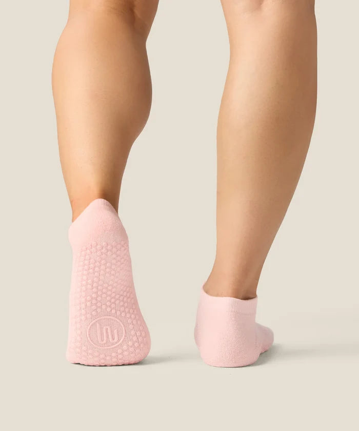 [MoveActive] Low Rise Ankle Grip Socks - Sweet Pink