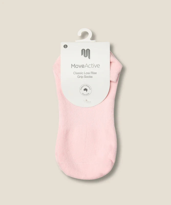 [MoveActive] Low Rise Ankle Grip Socks - Sweet Pink