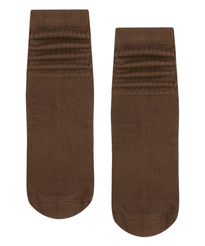 [MoveActive] Scrunch Non Slip Grip Socks - Chocolate