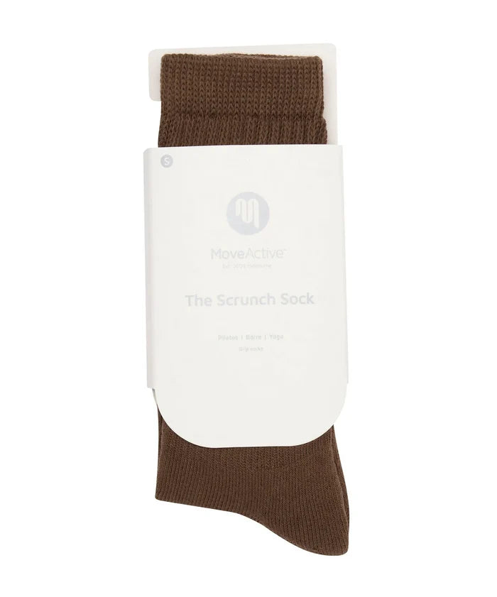 [MoveActive] Scrunch Non Slip Grip Socks - Chocolate