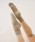 [MoveActive] Scrunch Non Slip Grip Socks - Latte