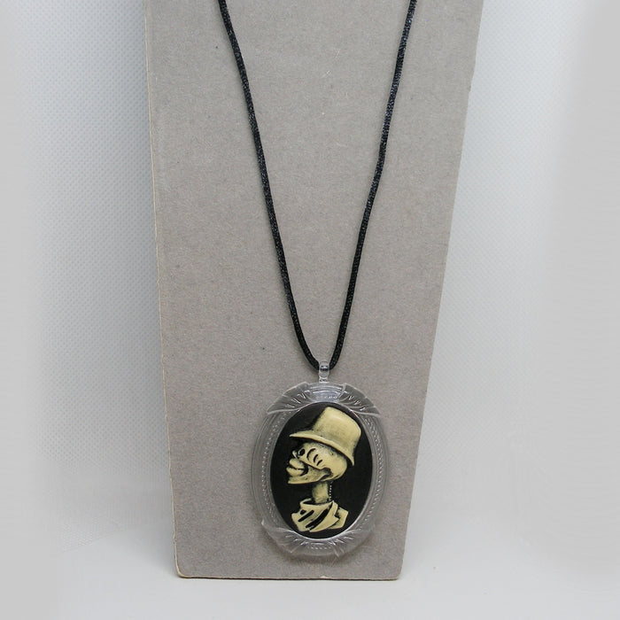 Mr. Skeleton Cameo – Metal Free Pendant Necklace