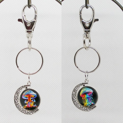 Mushrooms Spinner Keyring