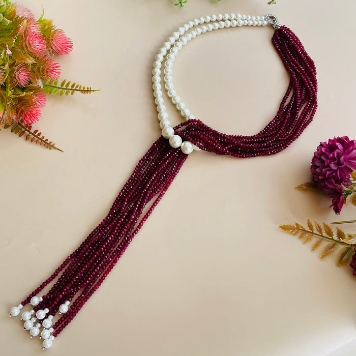 Nayaab Sara Pearl Long Neckpiece