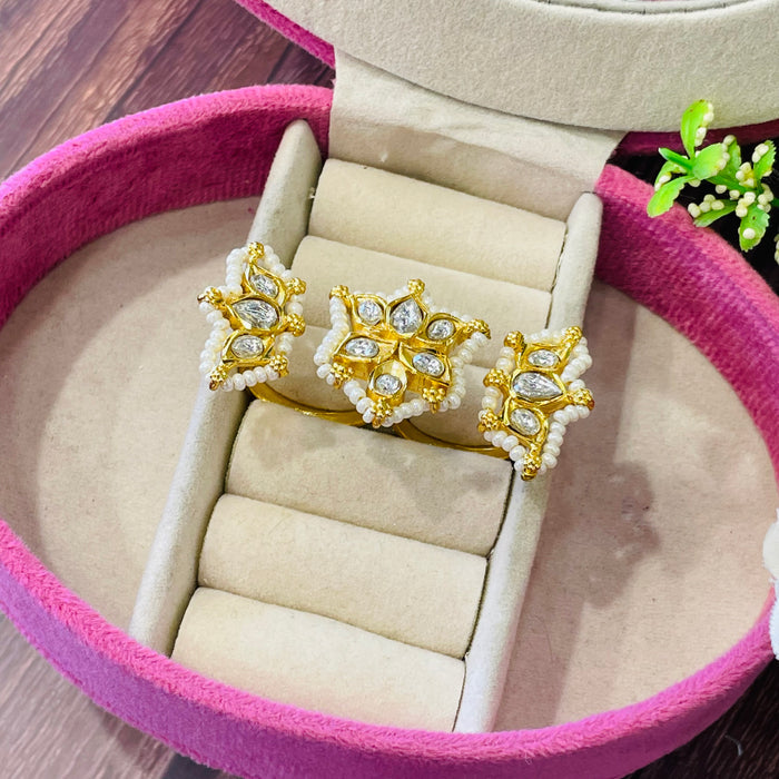 Nayaab Soni Polki Ring adjustable