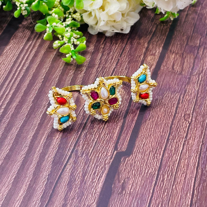 Nayaab Soni Polki Ring adjustable