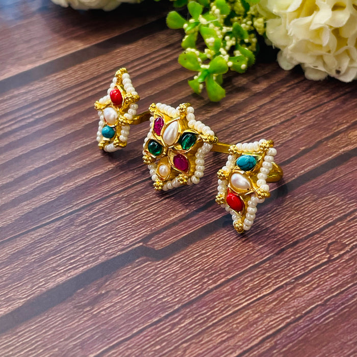 Nayaab Soni Polki Ring adjustable