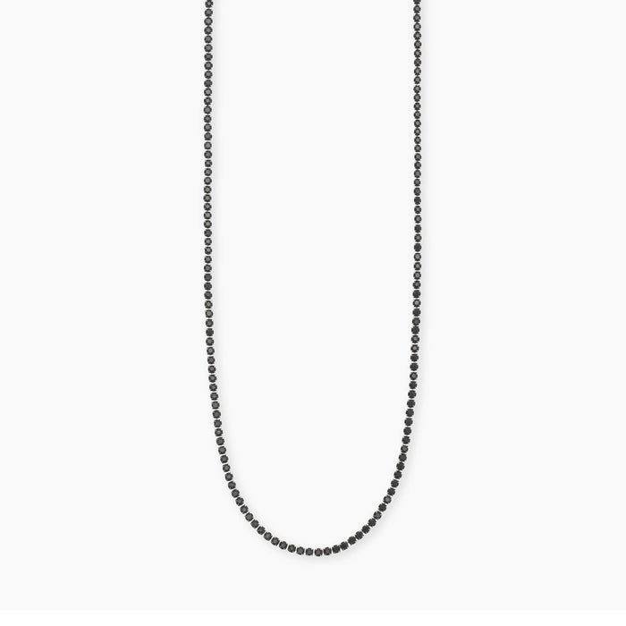 Collana con tennis cristalli neri