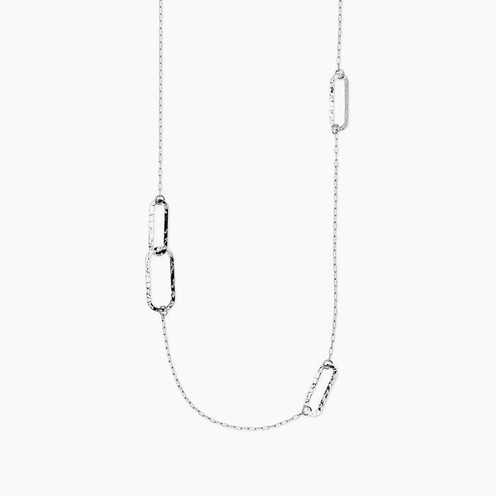 Collana con maglie allungate martellate