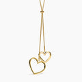Collana con catena snake e cuori