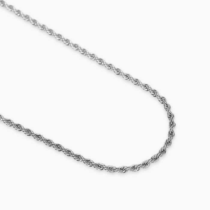 Collana con catena corda in acciaio