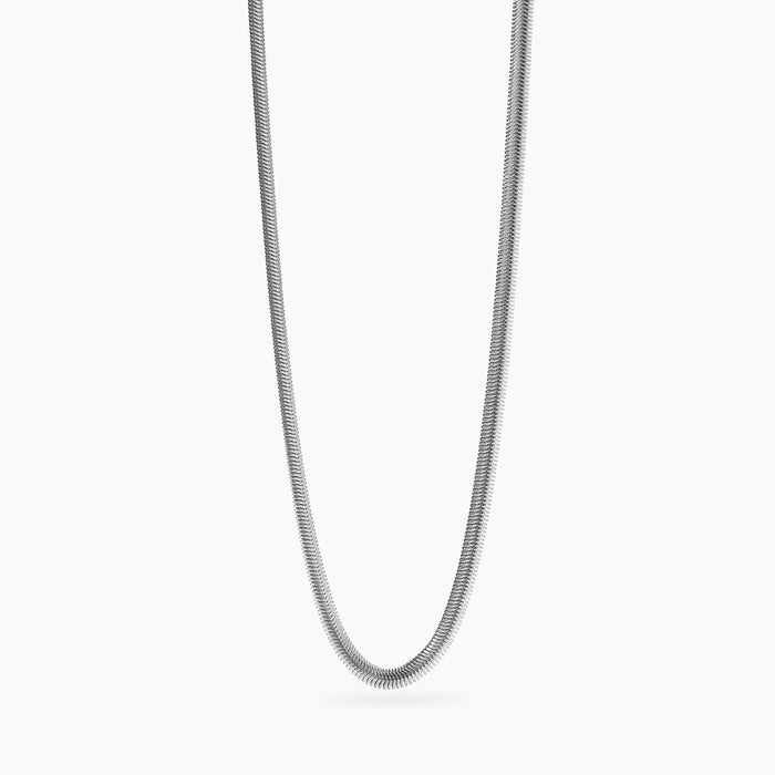 Collana con catena snake in acciaio