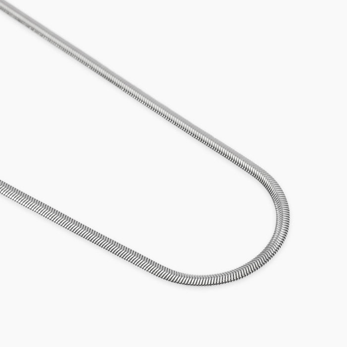 Collana con catena snake in acciaio