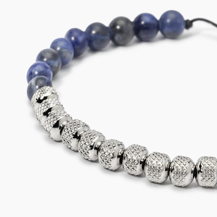 Bracciale in nylon con pietre e acciaio