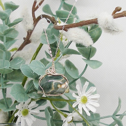 Ocean Jasper Pendant Necklace