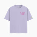 T-shirt oversize con scritta divertente "Too pretty to work"