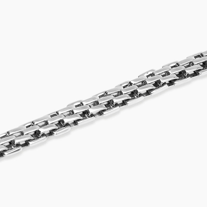 Bracciale in acciaio con maglia panther