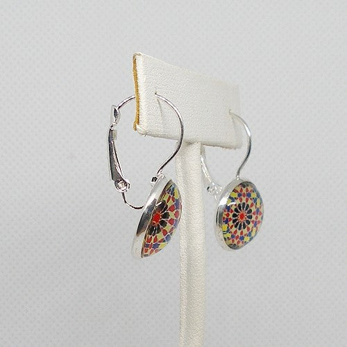 Patterned Glass Drop Earrings