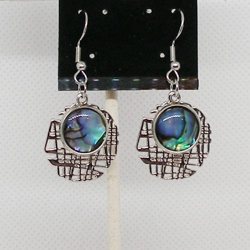 Paua Shell Dangle Earrings
