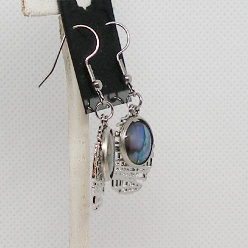 Paua Shell Dangle Earrings