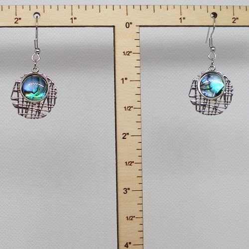 Paua Shell Dangle Earrings
