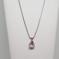 Pear Shape Amethyst Pendant Necklace