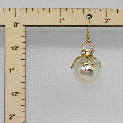 Pearl and Star Ornament Earrings