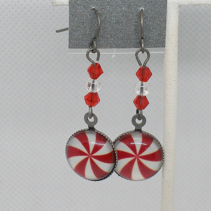 Peppermint Candy Dangle Earrings