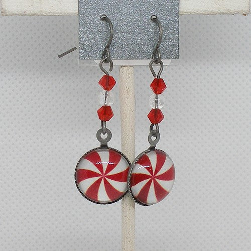 Peppermint Candy Dangle Earrings