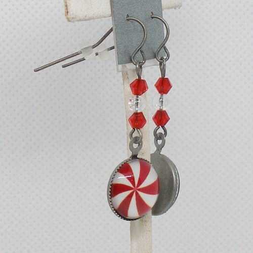 Peppermint Candy Dangle Earrings