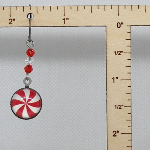 Peppermint Candy Dangle Earrings