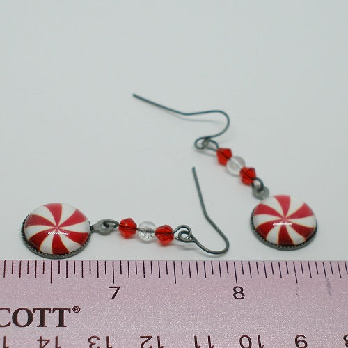 Peppermint Candy Dangle Earrings