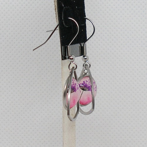 Pink Dandelions Earrings