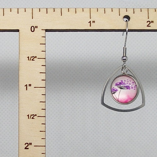 Pink Dandelions Earrings