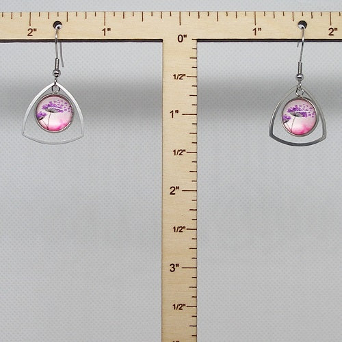 Pink Dandelions Earrings