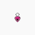 Ciondolo a cuore rosa per orecchini